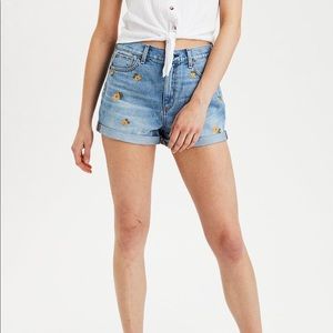 ae floral mom shorts